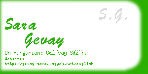 sara gevay business card